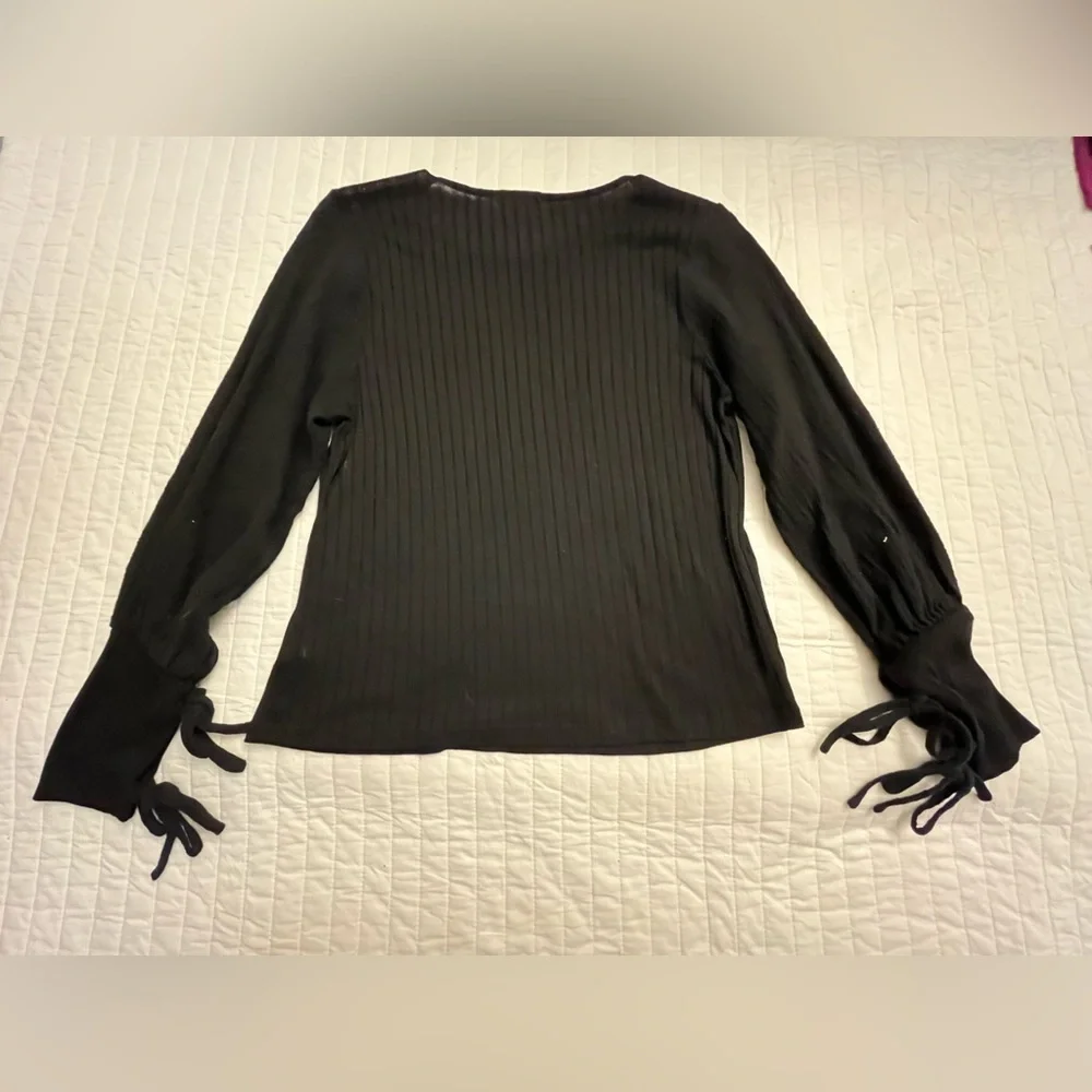 Promesa black ribbed top - Picture 2 of 4